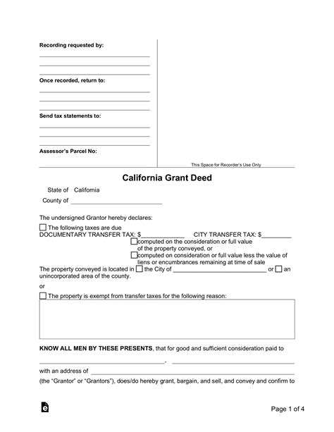 Real Estate Deed Template