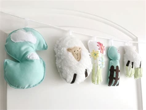 Letras Nombre Ovejitas - Estela y Pepel - Regalo - Hecho a mano