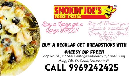 Menu at Smokin Joe's Pizza, Mumbai