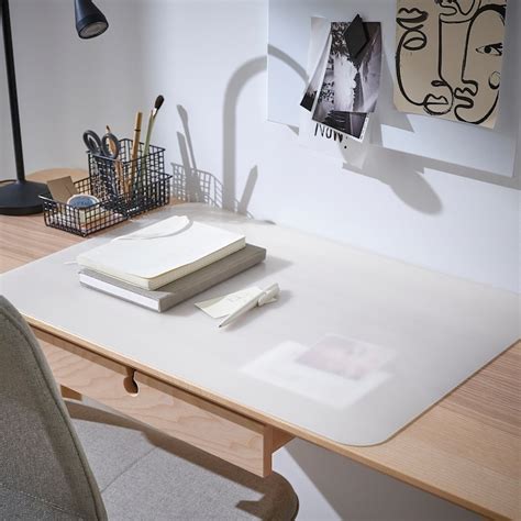 PLÖJA desk pad, white/transparent, 65x45 cm (25 ½x17 ¾") - IKEA