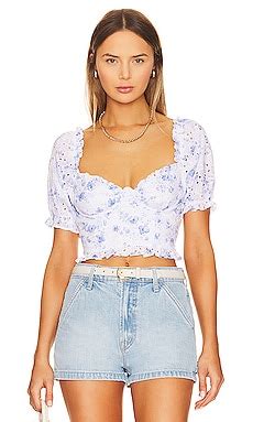 ASTR the Label Feronia Top in Blue Floral | REVOLVE