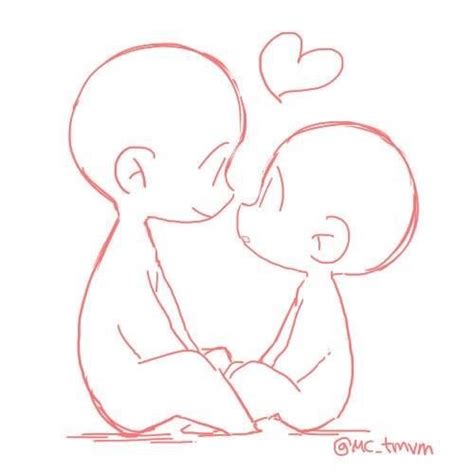 Pin by NinX on All Ref | Cute drawings of love, Drawing base, Art sketches