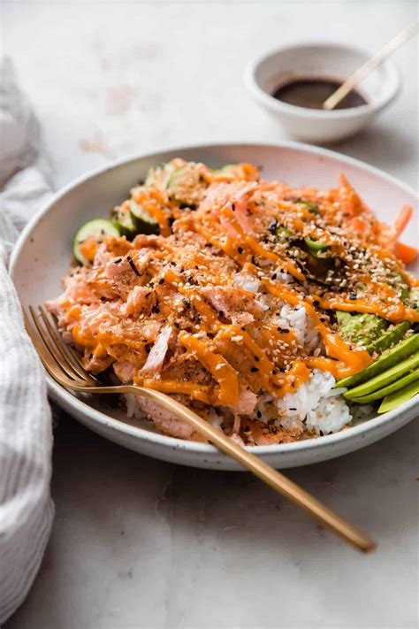 Easy Weeknight Salmon Sushi Bowls Recipe | Little Spice Jar
