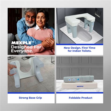 Mexple Xumo50 Portable Indian Toilet Converter | Accessible Toilet Seat