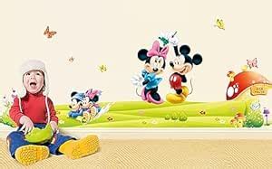 Indian Royals Mickey and Mini Cartoon Kids Self Adhesive Home Décor ...