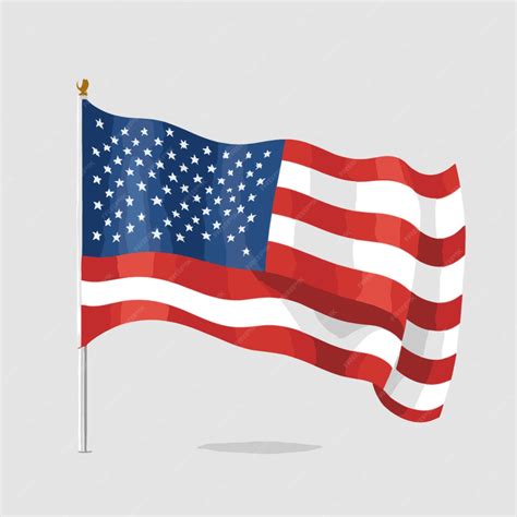 American flags vector on white background | Premium AI-generated vector