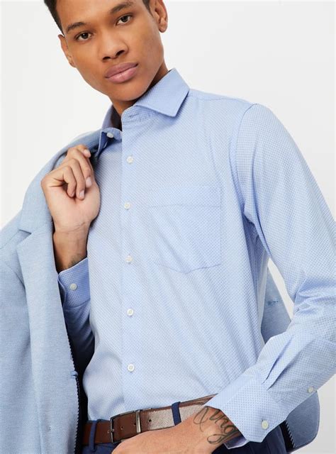 Buy Men Slim Fit Textured Formal Shirt Online at just Rs. 1049.0 ...