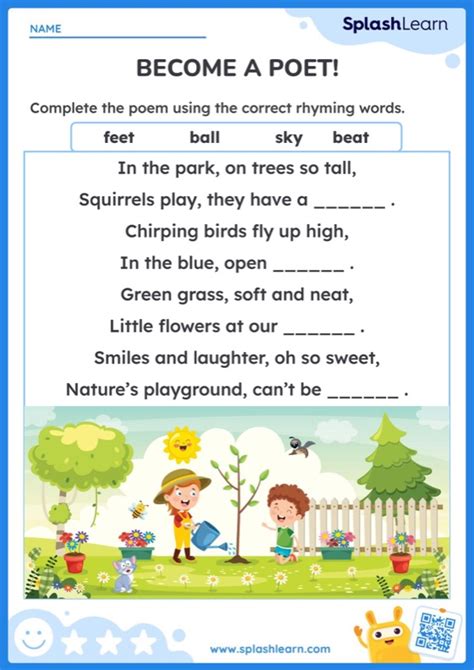 Become A Poet — Printable ELA Worksheet