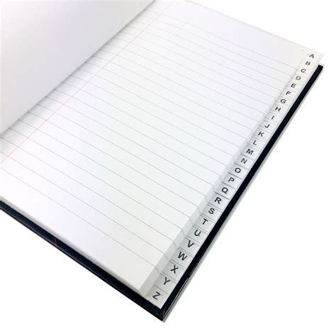 A-Z Indexed Notebook Ruled Lined Hard Cover Address Book 192 Pages School Office | eBay