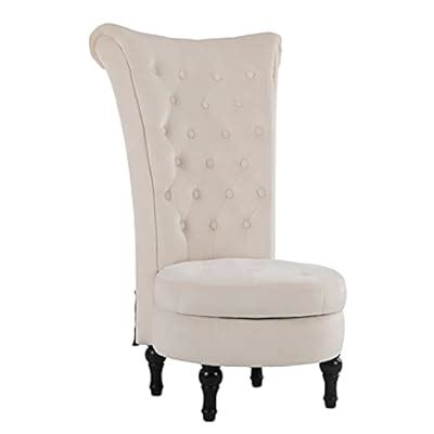 High Back Armless Chair Tufted Velvet Accent Chair India | Ubuy