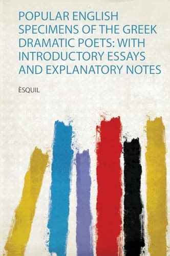 Buy Popular English Specimens of the Greek Dramatic Poets: With ...