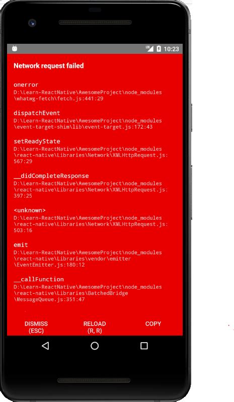 Image result for React Native Failed API General Design