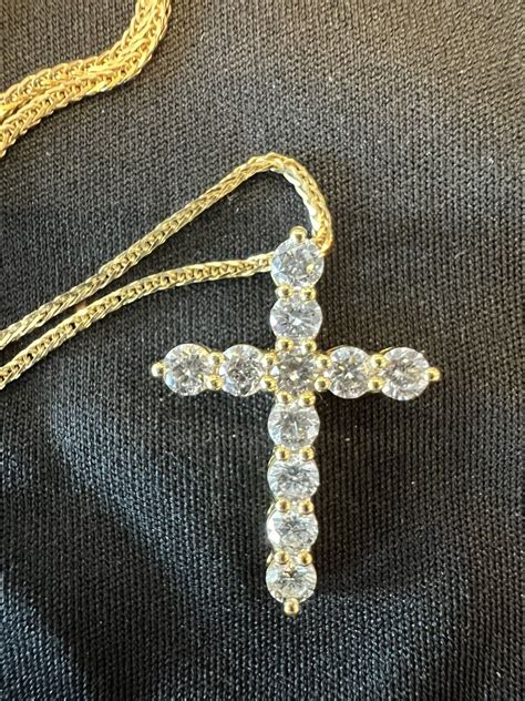 Jason Of Beverly Hills 18kt Yellow Gold Cross Pennant… - Gem