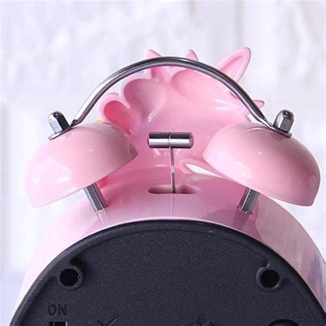 Buy SRDJS01 Unicorns Clock Silent with Night Light Double Bell Alarm ...