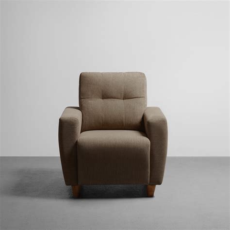Buy Sleepyhead Yolo 1 Seater Brown Fabric Sofa Online at Best Price
