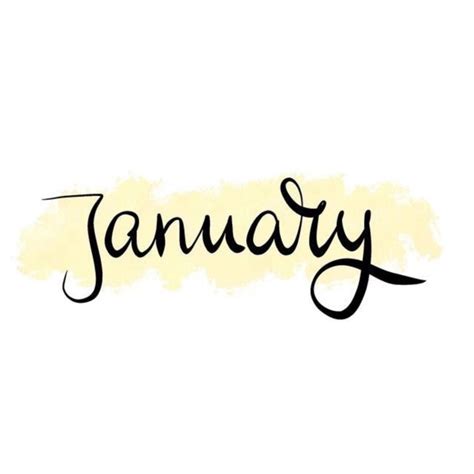 January Cursive Writing