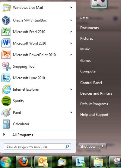 Image result for Windows 7 All Program Open Bottom