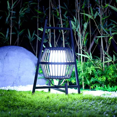 Waterproof Solar Outdoor Floor Lamp Lanterns Lighting Grass Bonfire ...