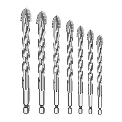Serplex® Masonry Drill Bit Set 7-Piece Set (3/4/5/6/8/10/12mm) Concrete ...