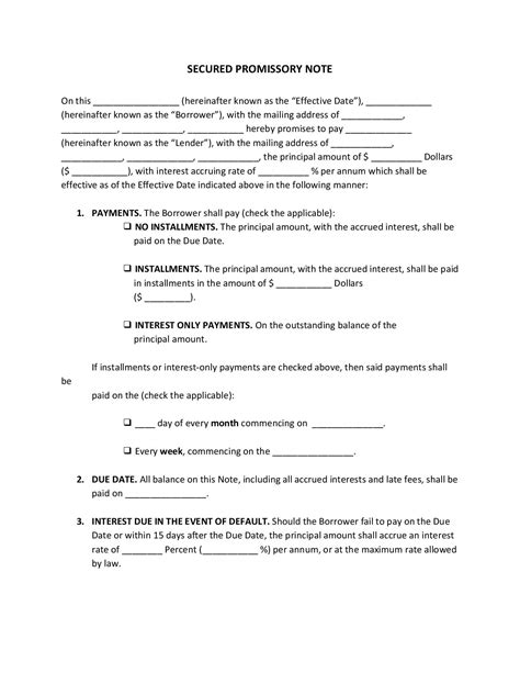 Installment Promissory Note Template 的图像结果