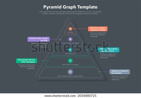 Pyramid Graph Template Five Colorful Steps Stock Vector (Royalty Free ...