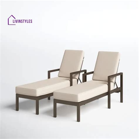 Aura Outdoor Swimming Poolside Lounger Set of 2 (Brown) – LivIn Styles