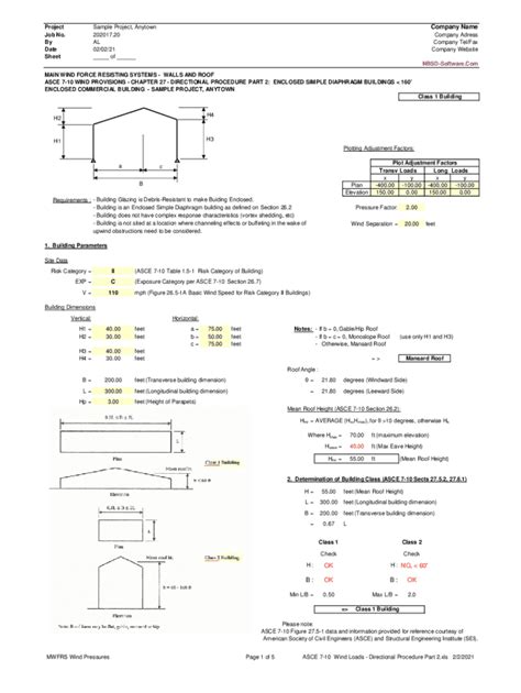 Image result for Wind Load Calculation Example PDF
