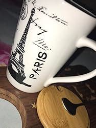 Buy SATYAM KRAFT 1 Pcs City Printed Ceramic Mug Wooden Lid & Steel ...