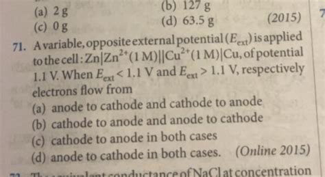 A variable, opposite external potential (E_{ext}) is applied to the cell:..