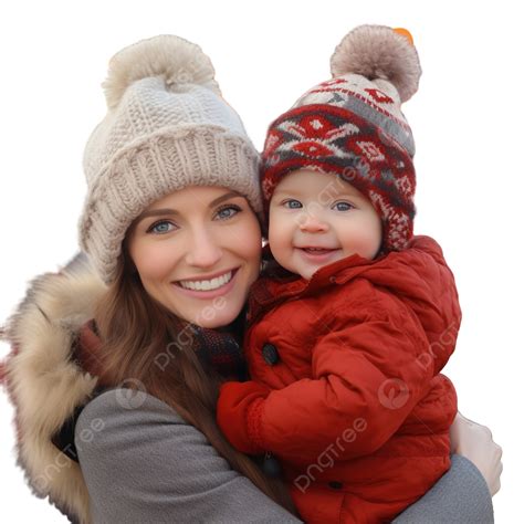 Cute Baby Girl On Mother Hands Outdoors At Christmas Market, Mom Child ...