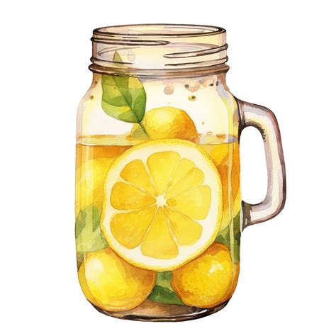 Mason Jar Lemonade Clip Art Doodle Hand Drawn Lemonade Summer Clip