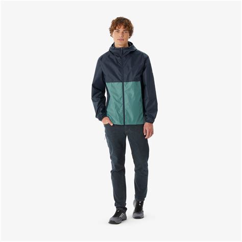 Raincoat Men Hiking Lightweight Waterproof Compact Jacket - Navy