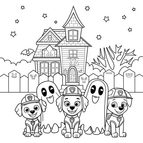 Paw Patrol Halloween Free coloring page - Download, Print or Color ...