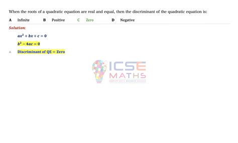 Welcome To ICSE Maths