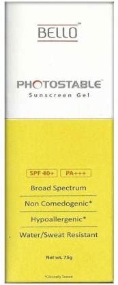 Bello photostable sunscreen gel - SPF 40 PA+++ - Price in India, Buy ...