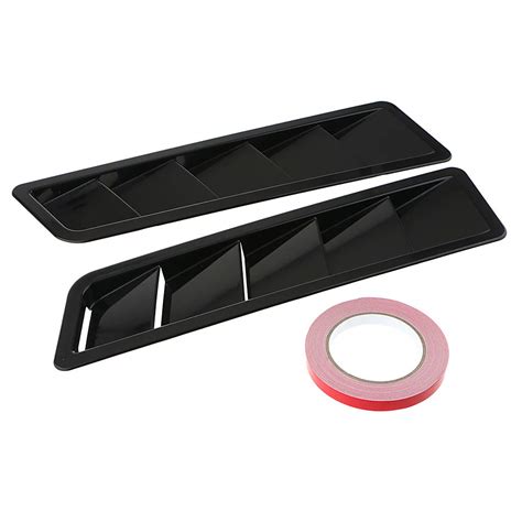 MILAAN 2X Universal Car Bonnet Hood Vent Louver Cooling Panel Trim ...