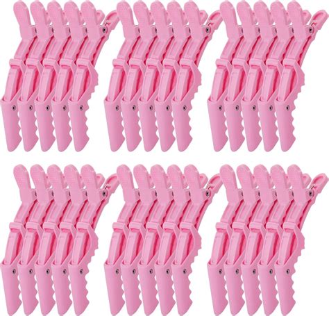 Amazon.com : ACO-UINT 12Pcs Hot Pink Hair Clips for Styling Sectioning ...