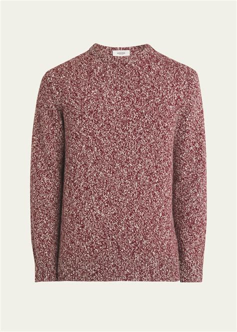 Agnona Men's Cashmere-Wool Jersey Crewneck Sweater - Bergdorf Goodman