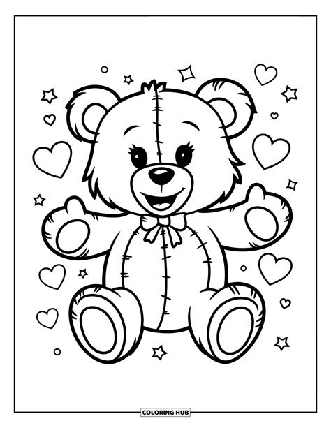 Kids Coloring Pages Teddy Bear