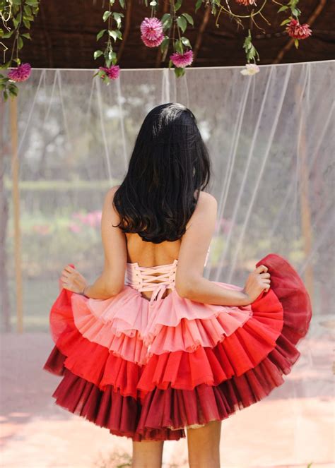 Buy Ombre Ruffle Tulle Corset Dress – Lea Clothing Co.