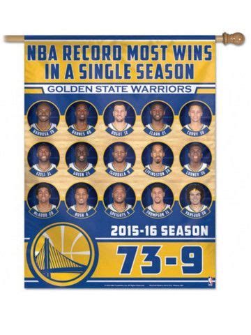 Golden State Warriors 2016 NBA Most Wins 73-9 Roster Banner Vertical ...