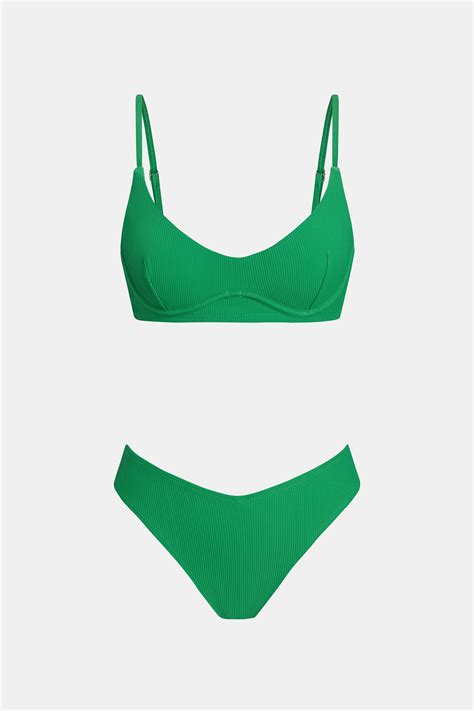Coral Cay Green Bikini Set