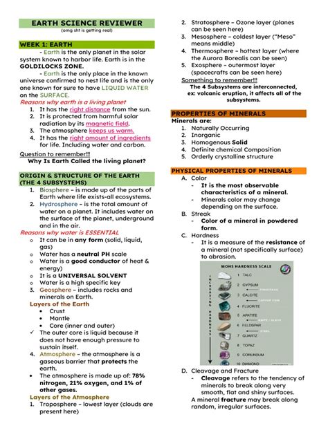 Image result for Earth Science Review Questions