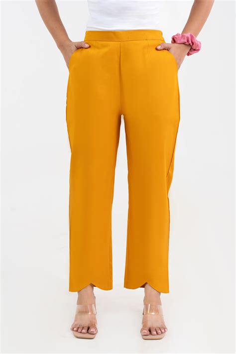 Chrome Pure Cotton Solid Pant With Leaf Bottom – GulaboSitabo