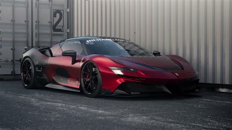 Download wallpaper Ferrari, Red, Black, Sportcar, SF90, Ferrari SF90 ...