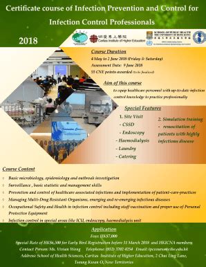 Fillable Online Certificate course of Infection Prevention and Control ...