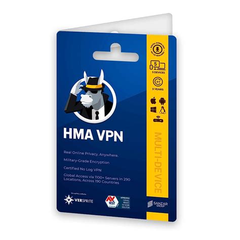 HMA VPN (5 Devices | 3 Years) (Premium Pro VPN) (PC, Mac, iOS, Android ...
