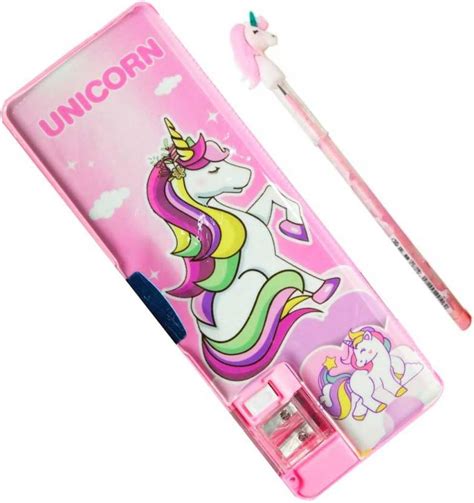 Flipkart.com | cutetoys unicorn magnetic pencil box led light & 2 side ...