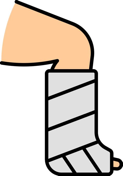 leg, bone, break, gypsum color icon 14063640 Vector Art at Vecteezy