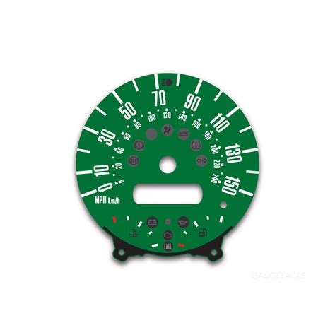 Mini One / Cooper / S (R50/52/53) Cluster Gauge Face Speedometer – 150 MPH / 240 KMH – Dark ...